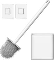 🚽 toilet brush with holder and base - vinlley toilet scrubber set for quick drying, featuring bottom drainage design - white, ideal for bathroom cleaning logo