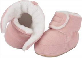 img 2 attached to ESTAMICO Cozy Fleece Baby Boots With Non-Slip Sole - Warm Winter Shoes For Newborn Boys And Girls, Featuring Cute Cartoon Designs