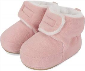 img 3 attached to ESTAMICO Cozy Fleece Baby Boots With Non-Slip Sole - Warm Winter Shoes For Newborn Boys And Girls, Featuring Cute Cartoon Designs