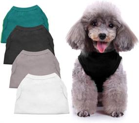 img 4 attached to Chol&amp;Vivi Dog Shirts Clothes, Soft and Thin T-Shirt Vest, Pack of 4 Blank Plain 🐶 Dog Clothes for XS, S, M, L, XL Size Dogs, Puppy Shirt, 2X-Large Size, Group 2