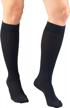 stylish and comfortable truform compression socks in navy for women - 15-20 mmhg, knee high over calf length, large (1973nv-l) logo