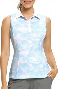 img 4 attached to Get Ready For The Course With Hiverlay'S Camo Sleeveless Polo Shirts For Women