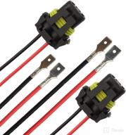 🔌 tomall h1 h3 to 9005 9006 led headlight fog light retrofit wiring harness connector socket adapter 40cm(16inch) logo