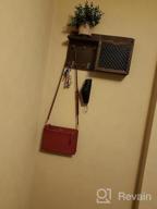 img 1 attached to Rustic Wooden Wall-Mounted Mail And Key Organizer - Decorative Mail Sorter With Key Hooks For Hallway, Entryway, Mudroom - Dark Brown Home Decor Accent Piece review by Jeff Sorensen