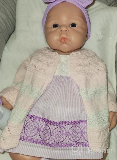 img 1 attached to 👶 Vollence Lifelike Full Body Silicone Baby Doll - 23 inch Realistic Newborn Girl Doll, Non-Vinyl Reborn Baby Doll review by John Martin