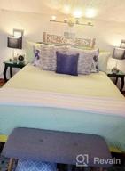 img 1 attached to Soft And Lightweight 3-Piece King Size Quilt Set With Pillow Shams - Basket Quilted Bedspread/ Coverlet/ Bed Cover In Turquoise (96X104 Inches) - Reversible And Exclusive Mezcla Design review by Mary Chewning