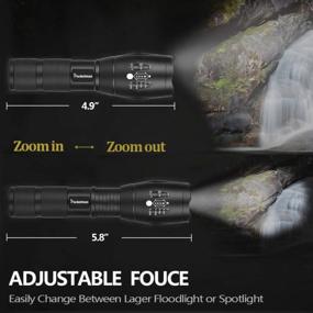 img 3 attached to 5 Pack Pocketman T6 1200 Lumens LED Tactical Flashlight - Water Resistant, 5 Modes & Adjustable Focus (New Version)