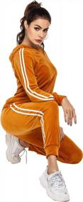 img 2 attached to Hotouch Tracksuit Sets Womens 2 Piece Sweatsuits Velour Pullover Hoodie & Sweatpants Jogging Suits Outfits