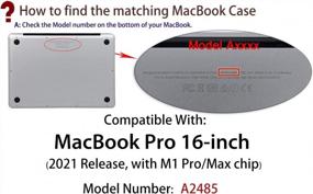 img 3 attached to Защитите свой MacBook Pro 16 дюймов, модель 2021–2023 гг., с жестким чехлом UESWILL — дизайн с узором Nebula Green и салфеткой из микрофибры в комплекте