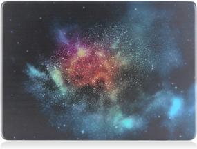 img 2 attached to Защитите свой MacBook Pro 16 дюймов, модель 2021–2023 гг., с жестким чехлом UESWILL — дизайн с узором Nebula Green и салфеткой из микрофибры в комплекте