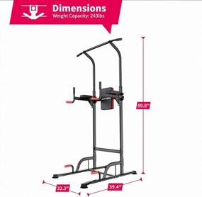 img 3 attached to Get Fit Like A Pro With MURTISOL'S 330LBS Power Tower Dip Station And Pull Up Bar For Strength Training Workout At Home Gym