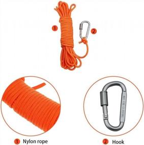 img 2 attached to Multifunctional 6Mm Floating Rope With Aluminum D-Ring Locking Carabiner - Ideal For Boat Mooring, Kayaking, Canoeing, Camping, Hiking, And More!