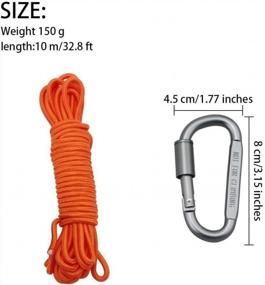 img 3 attached to Multifunctional 6Mm Floating Rope With Aluminum D-Ring Locking Carabiner - Ideal For Boat Mooring, Kayaking, Canoeing, Camping, Hiking, And More!