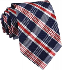 img 3 attached to Make A Statement With Secdtie'S Striking Large Striped Jacquard Woven Silk Tie For Formal Business Wear