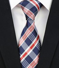 img 2 attached to Make A Statement With Secdtie'S Striking Large Striped Jacquard Woven Silk Tie For Formal Business Wear