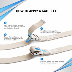 img 1 attached to Adjustable Metal Buckle Gait Belt By NYOrtho - Strong And Durable, Latex Free, Machine Washable Material In Fiesta Color - 72 Inches