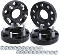 dynofit 5x100 wheel spacers for subaru impreza crosstrek brz crosstrek legacy gt86, 4pcs 1 inch m12x1.25 stud 56.1mm hub bore wheel adapters for 1997-2018 forester,2000-2013 outback 5 lug 25mm spacers logo