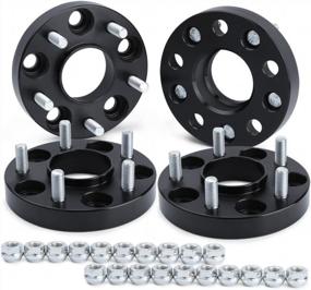 img 4 attached to Dynofit 5X100 Wheel Spacers For Subaru Impreza Crosstrek BRZ Crosstrek Legacy GT86, 4Pcs 1 Inch M12X1.25 Stud 56.1Mm Hub Bore Wheel Adapters For 1997-2018 Forester,2000-2013 Outback 5 Lug 25Mm Spacers