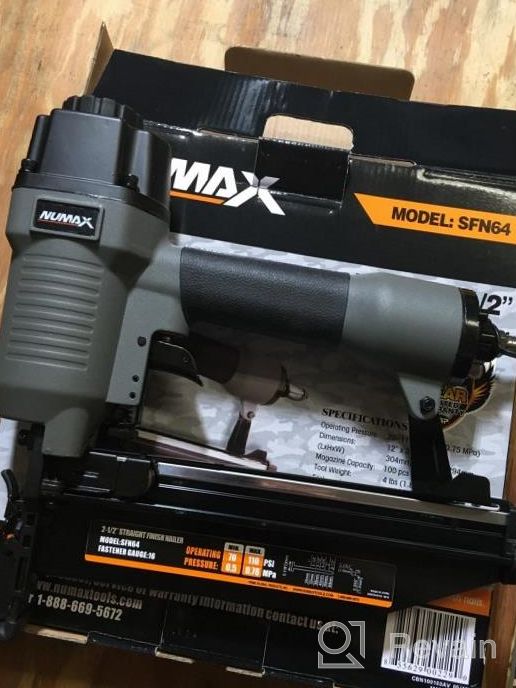 img 1 attached to Pneumatic Straight Finish Nailer With 2000 Count Nail Bundle - NuMax SFN64WN 16-Gauge 2-1/2 review by Amir Tune