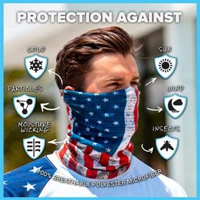 img 3 attached to 🌞 S A - 1 UV Face Shield Multi-Purpose Neck Gaiter, Balaclava, Elastic Face Mask for Men & Women