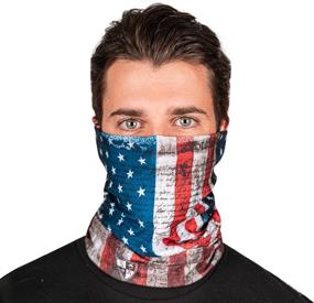 img 4 attached to 🌞 S A - 1 UV Face Shield Multi-Purpose Neck Gaiter, Balaclava, Elastic Face Mask for Men & Women