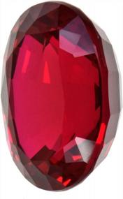 img 3 attached to 16Mm Synthetic Ruby Large Oval Facet Pigeon Blood Red Gemstone