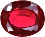 16mm synthetic ruby large oval facet pigeon blood red gemstone logo