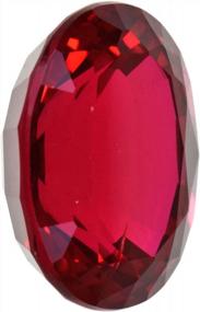 img 2 attached to 16Mm Synthetic Ruby Large Oval Facet Pigeon Blood Red Gemstone