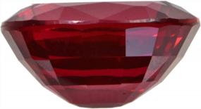 img 1 attached to 16Mm Synthetic Ruby Large Oval Facet Pigeon Blood Red Gemstone