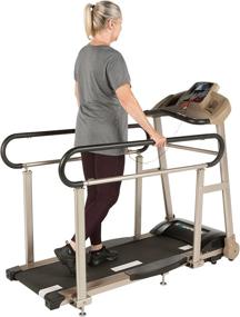 img 4 attached to Fitness Treadmill For Recovery Walking With Full-Length Handrails, Cushioned Deck, And Heart-Rate Monitoring - EXERPEUTIC TF2000