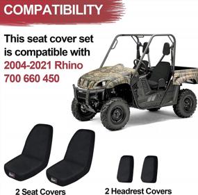img 3 attached to Water-Resistant Seat Covers For Yamaha Rhino 700, 660, 450 (2004-2021) - StarknightMT