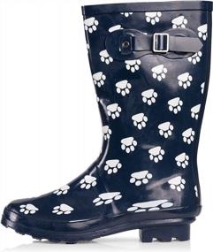 img 4 attached to Norty Women'S Stylish & Waterproof Hurricane Rain Boots - Mid-Calf Length