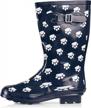norty women's stylish & waterproof hurricane rain boots - mid-calf length logo