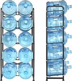 img 2 attached to Organize Your Bottled Water Supply With Ationgle'S 5 Tier Heavy-Duty Holder For 10 Bottles