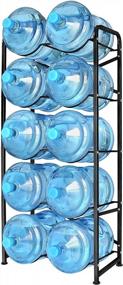 img 4 attached to Organize Your Bottled Water Supply With Ationgle'S 5 Tier Heavy-Duty Holder For 10 Bottles