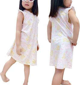 img 2 attached to 👗 Charming Auranso Flutter Nightgowns: Stylish Cotton Sleepwear for Girls' Clothing and Dresses