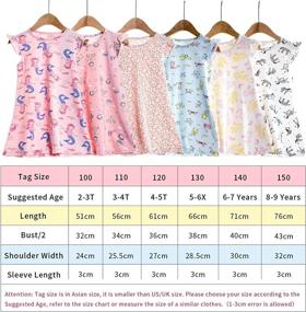 img 1 attached to 👗 Charming Auranso Flutter Nightgowns: Stylish Cotton Sleepwear for Girls' Clothing and Dresses