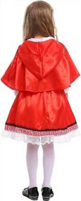 img 2 attached to Детский костюм для косплея на Хэллоуин для девочек, костюм Красной Шапочки, праздничное платье, наряд