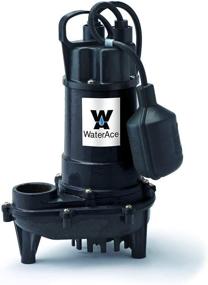 img 4 attached to 1/2 HP WaterAce WA50CSW Sump Pump - Durable Black Design
