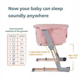 img 3 attached to Unilove Hug Me Plus Plum Pink: 3-In-1 Bedside Sleeper & Portable Bassinet For Newborns With Enhanced SEO