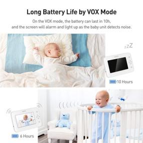 img 2 attached to 👶 Luxury Baby Monitor: 4.3” Video Baby Monitor with Camera, Long Battery Life/VOX & 1000ft Range
