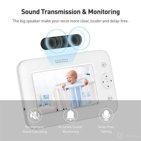img 3 attached to 👶 Luxury Baby Monitor: 4.3” Video Baby Monitor with Camera, Long Battery Life/VOX & 1000ft Range
