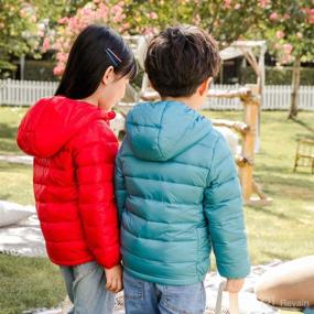 img 3 attached to 🧥 Lightweight Winter Hooded Down Jacket for Baby Boys and Girls - Happy Cherry Packable Cotton Coat