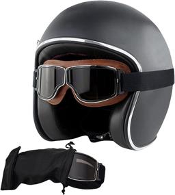 img 2 attached to 🏍️ Peicees Vintage Motorcycle Goggles: Aviator Style Pilot Helmet Eyewear for Motorcross, Mountain Biking, Scooter, and ATV Riding