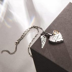 img 3 attached to Серебряный цилиндрический кулон, украшения для кремации: 1/3 упаковки, ожерелье из черной урны для праха - памятный сувенир и подарок