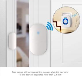 img 2 attached to PHYSEN Single Magnetic Door Sensor Chime For Entrance Bell - 1.8 IN, White (No Receiver)