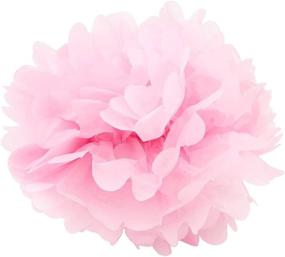 img 2 attached to Pink Tissue Paper Flower Pom Poms 10", 12", 16" - Set Of 16 For Wedding Decor, Halloween, Birthday Party Table Wall Decorations - WYZworks