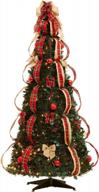 experience hassle-free holidays with brylanehome pre-lit pop-up christmas tree in vibrant plaid multicolor design logo