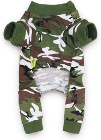 img 2 attached to Camo Jumpsuit Dog Pajamas for Small Dogs: DroolingDog Small Dog Onesie Clothes