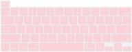protect your macbook keyboard with se7enline cover - compatible with macbook pro 16 inch & 13 inch a2141/a2289/m1 m2 a2338/a2251 - rose quartz logo